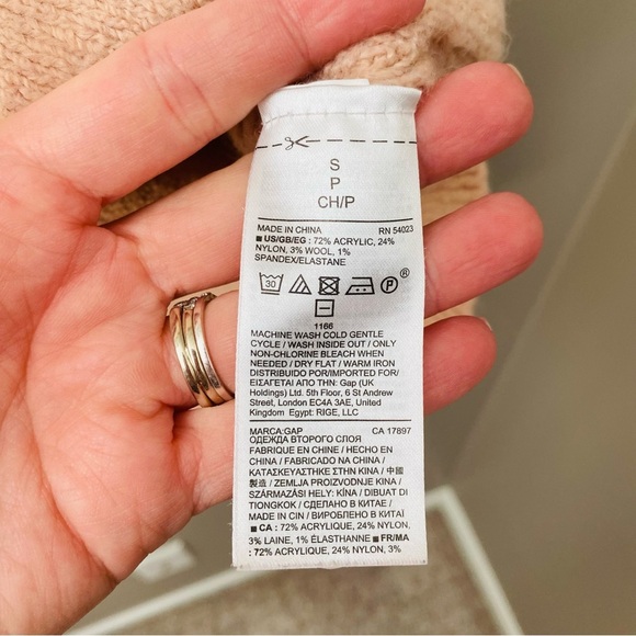 GAP Pullover Turtleneck Sweater Pink Sz Small - Picture 6 of 9